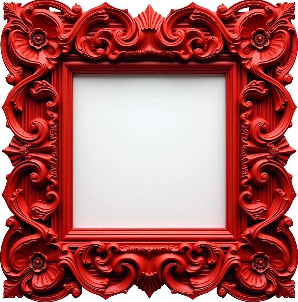 Red Ornate Frame